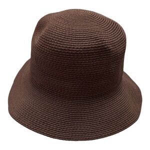 DAVID Brown Woven Bucket Hat – Women’s Classic Sun Hat – 12” Diameter – Late 199